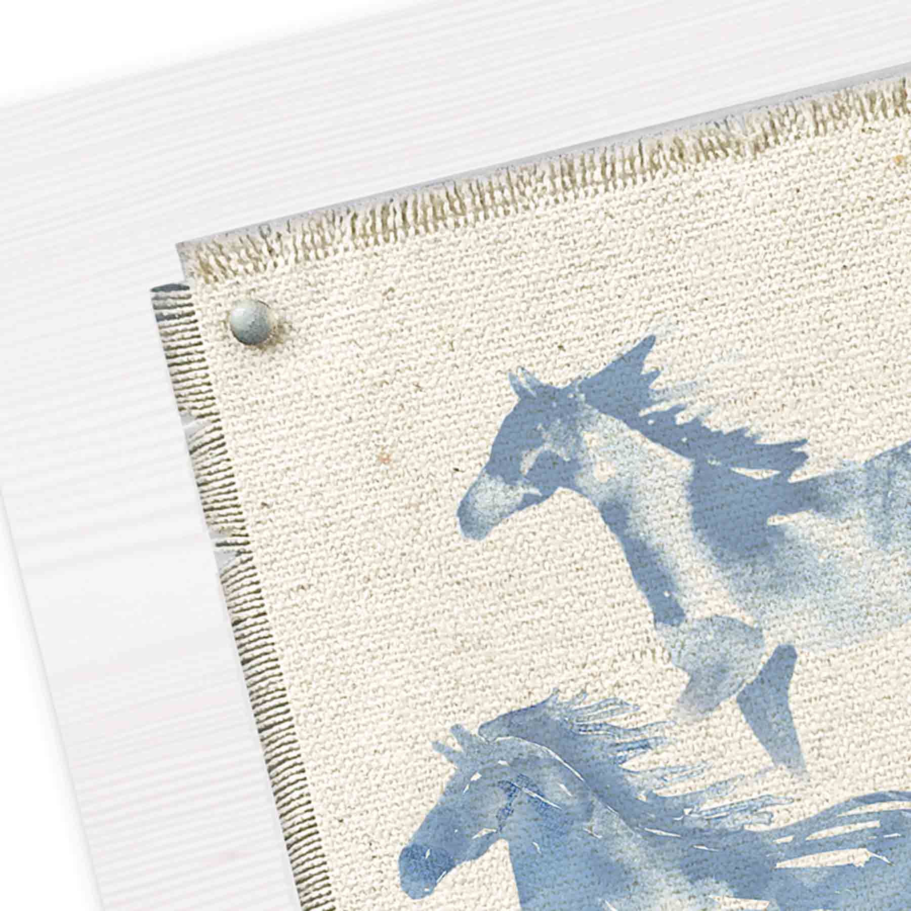 Ty Pennington Frayed Horse Print Linen Sign, 8"