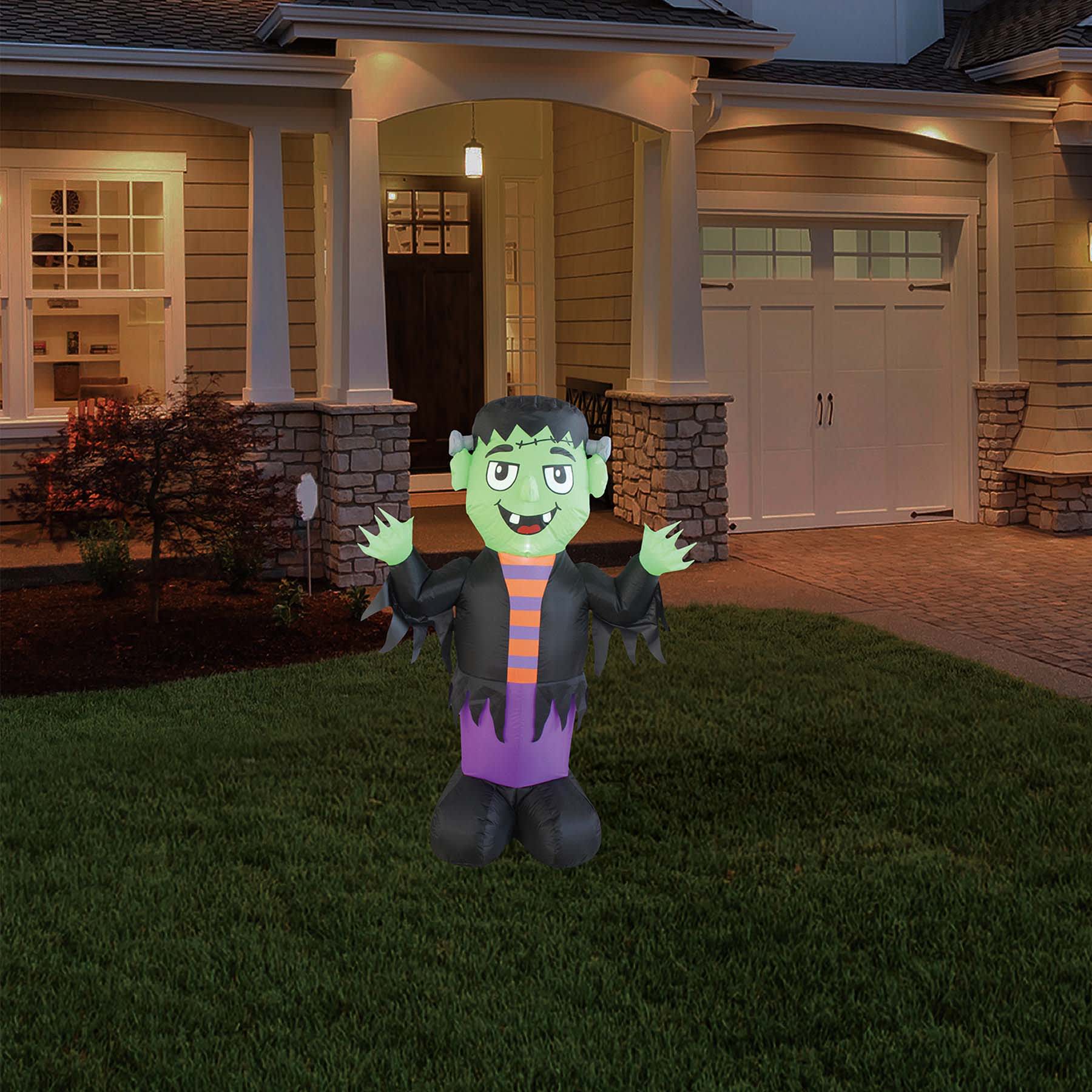 Frankenstein Monster Halloween Inflatable, 4'