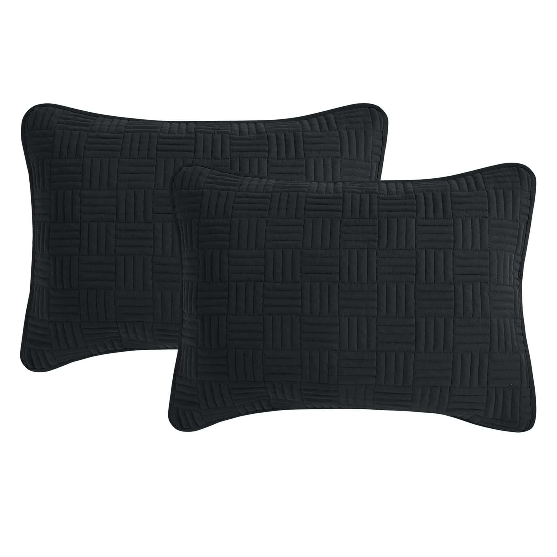 Crosby St. 3-Piece Black Washed Microfiber Quilt Set, King