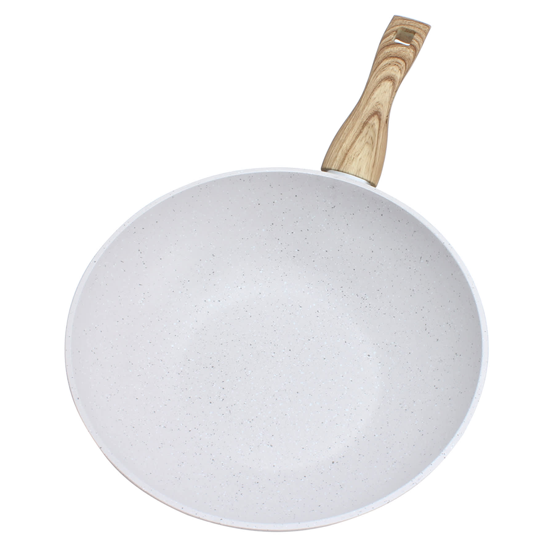 Speckled Ivory Wok, 11"