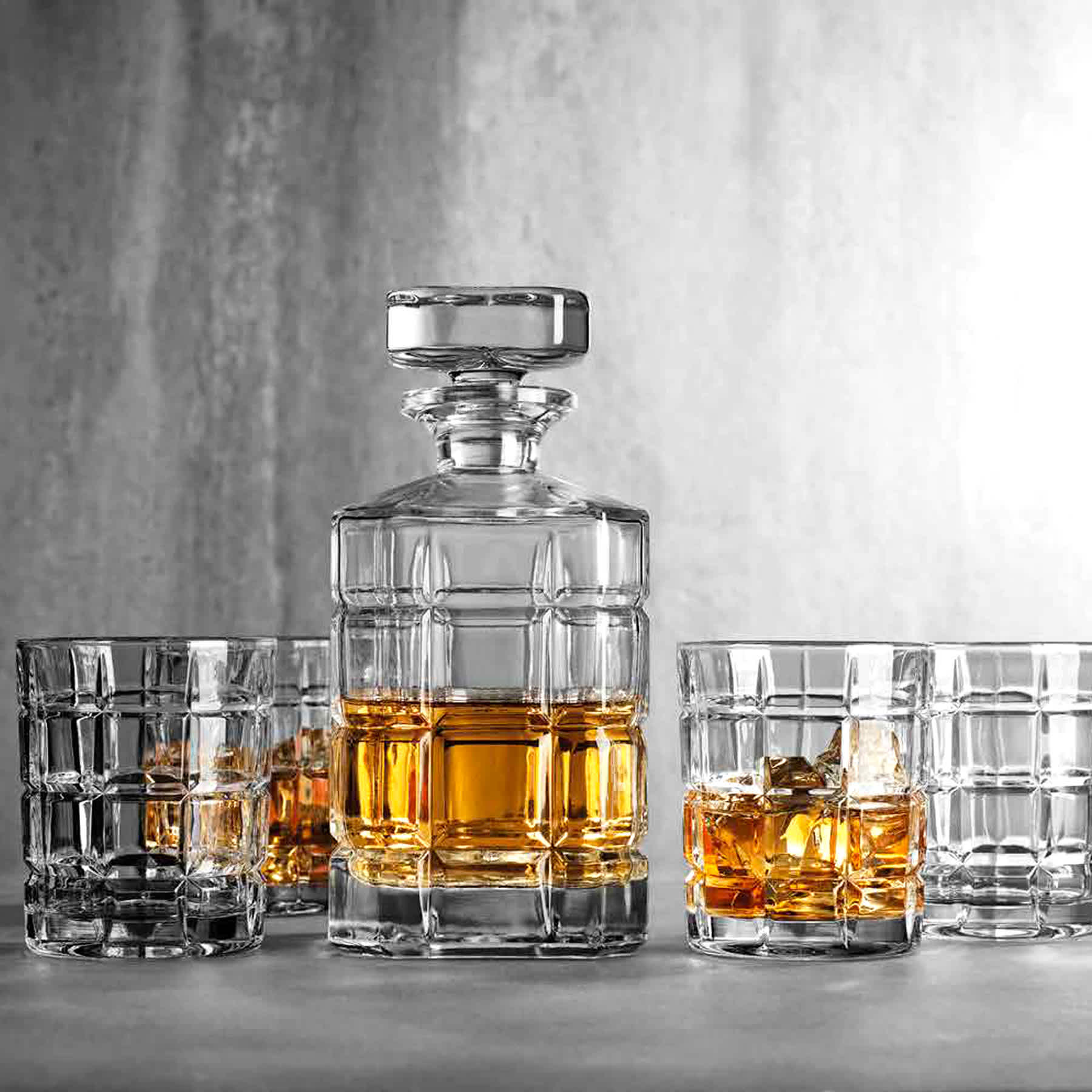 Set of 5 Tribeca Crystal Whiskey Set, 25.5oz/11.5oz