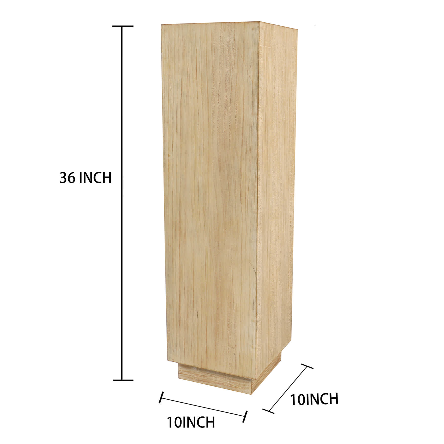 Natural Wooden Pedestal, 36"