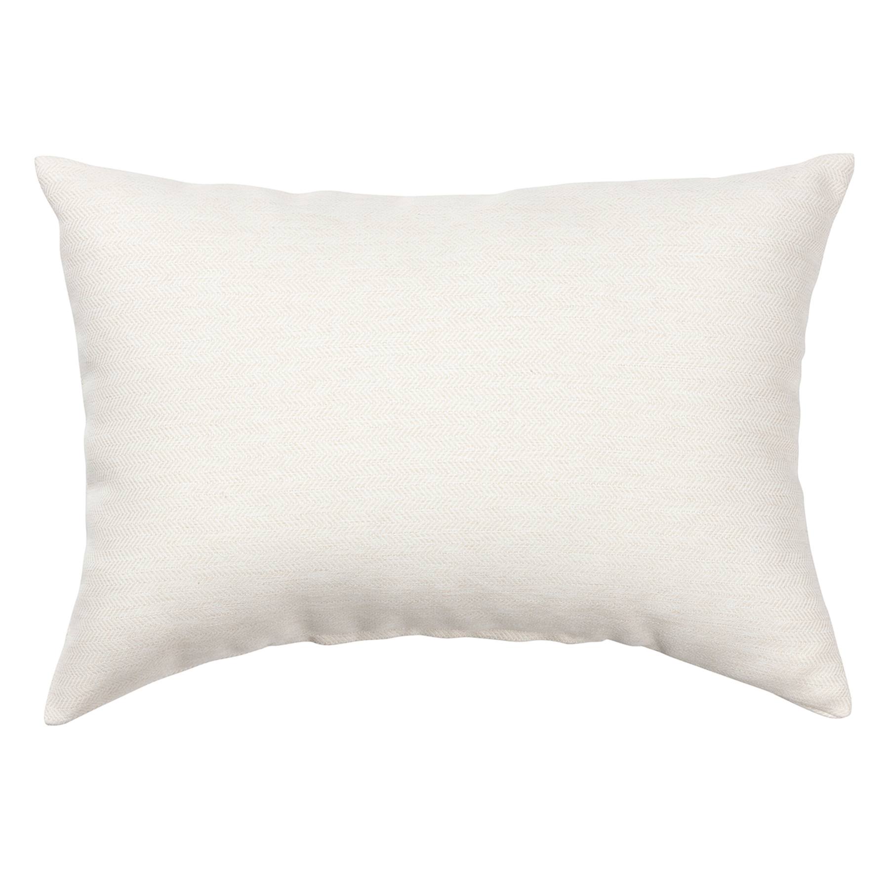 Tristan Heather White Premium Lumbar Outdoor Throw Pillow, 14x20