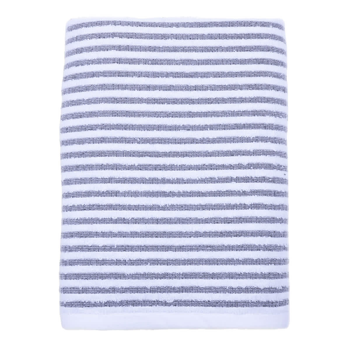 Essential Striped Black Bath Towel, 30x54