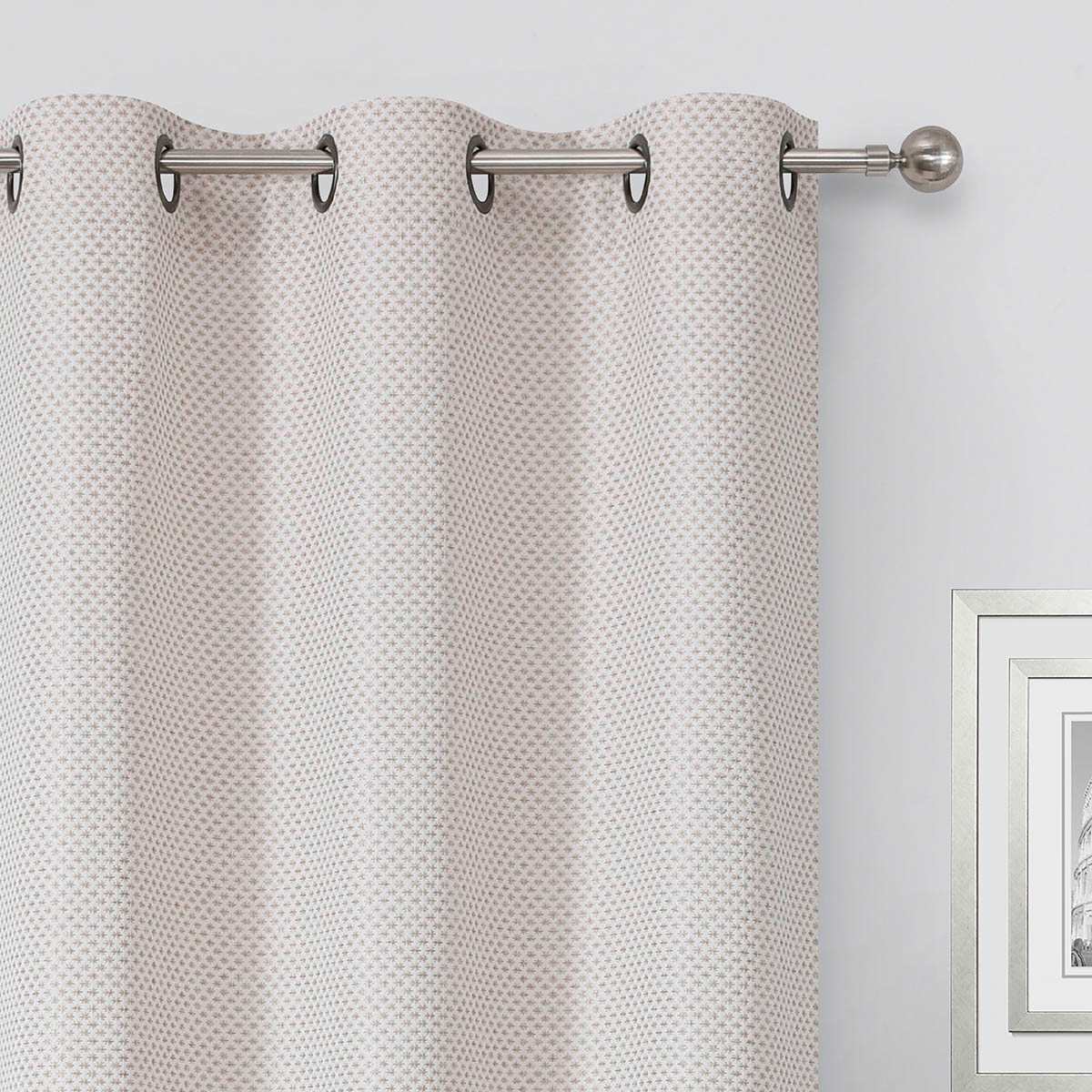 Oakdale Linen Light Filtering Grommet Single Curtain Panel, 84"