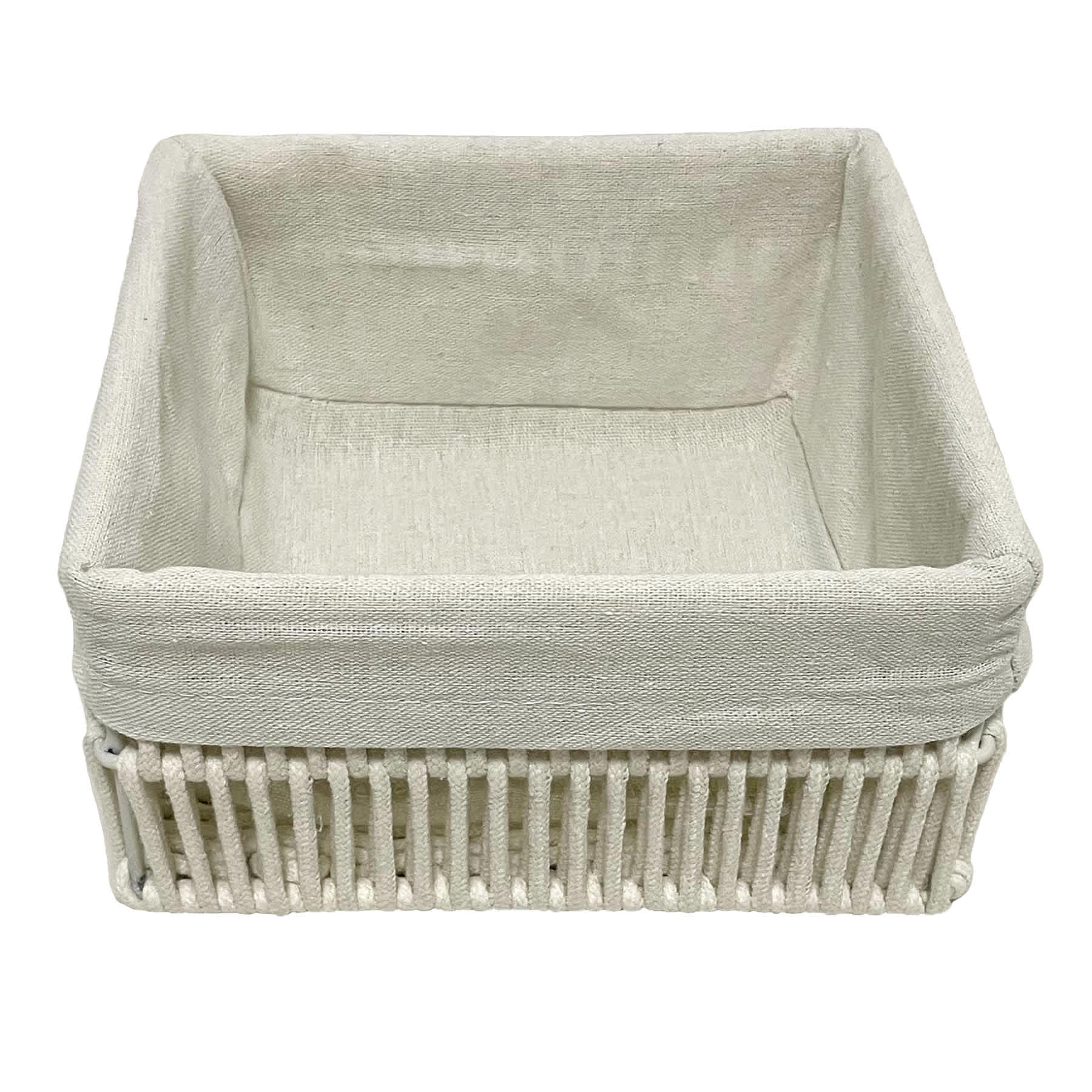 Square Poly Rope Storage Basket, Medium