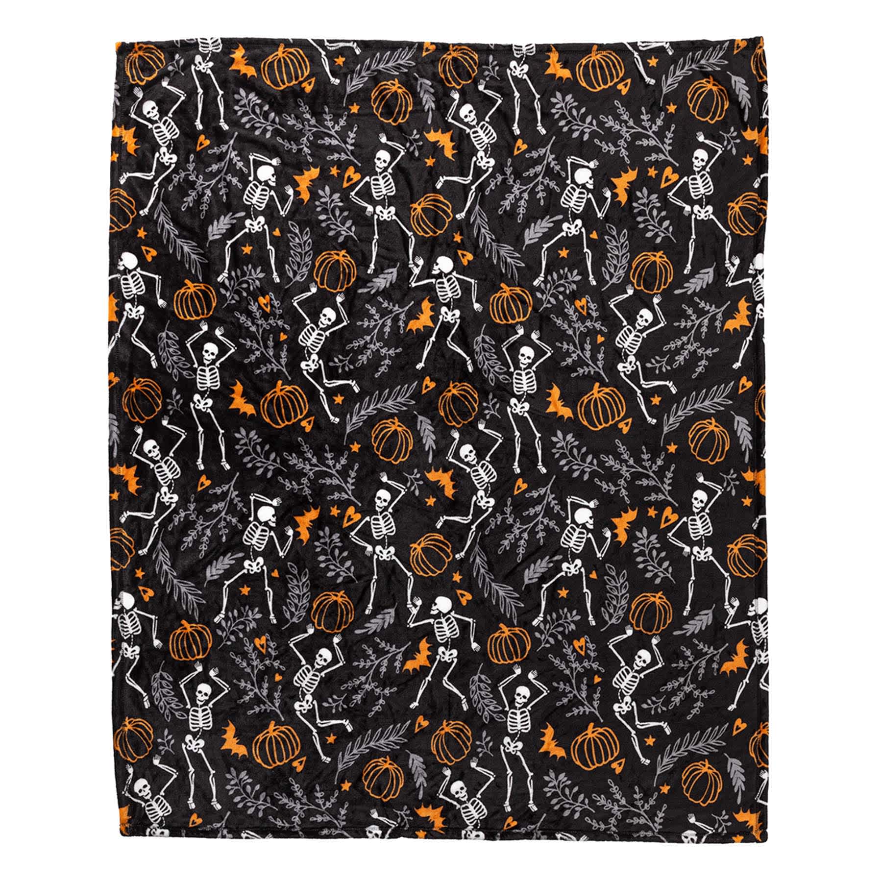Dancing Skeletons Plush Throw Blanket, 50x60