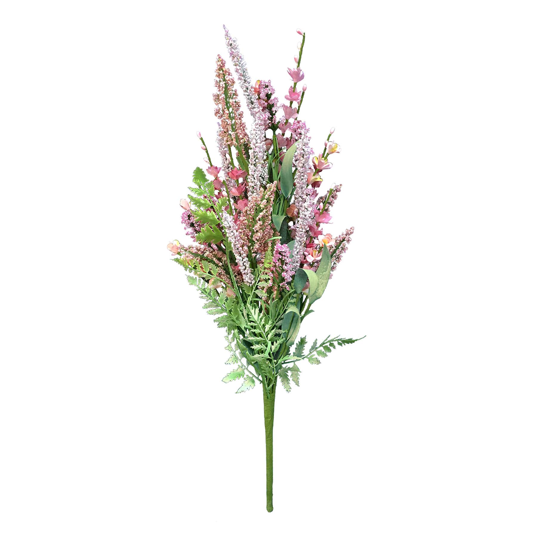 Pink Heather Floral Spray, 21"