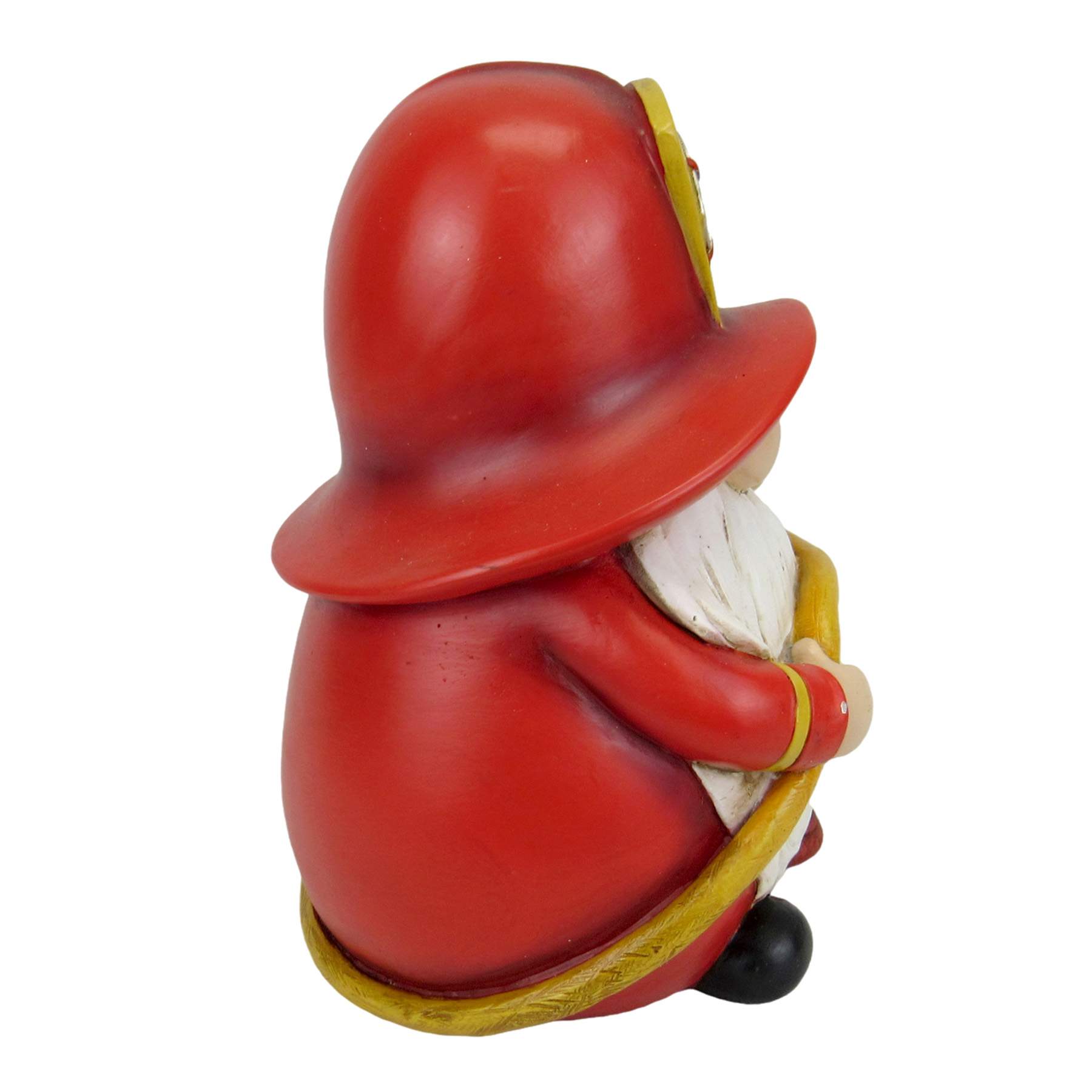 Fireman Gnome Outdoor Garden Statue, 8"