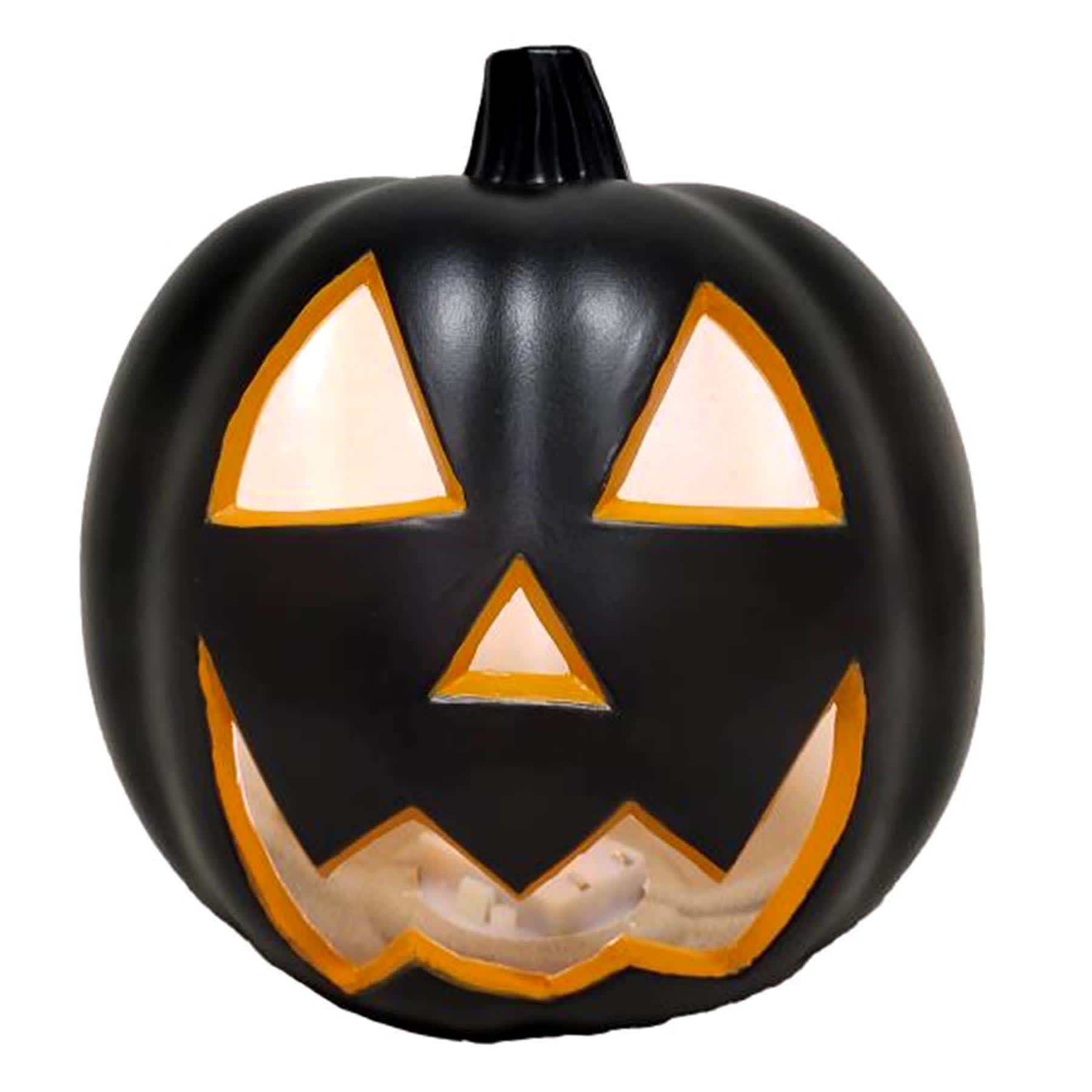 Black Jack-o'-Lantern Halloween Light, 8.3"