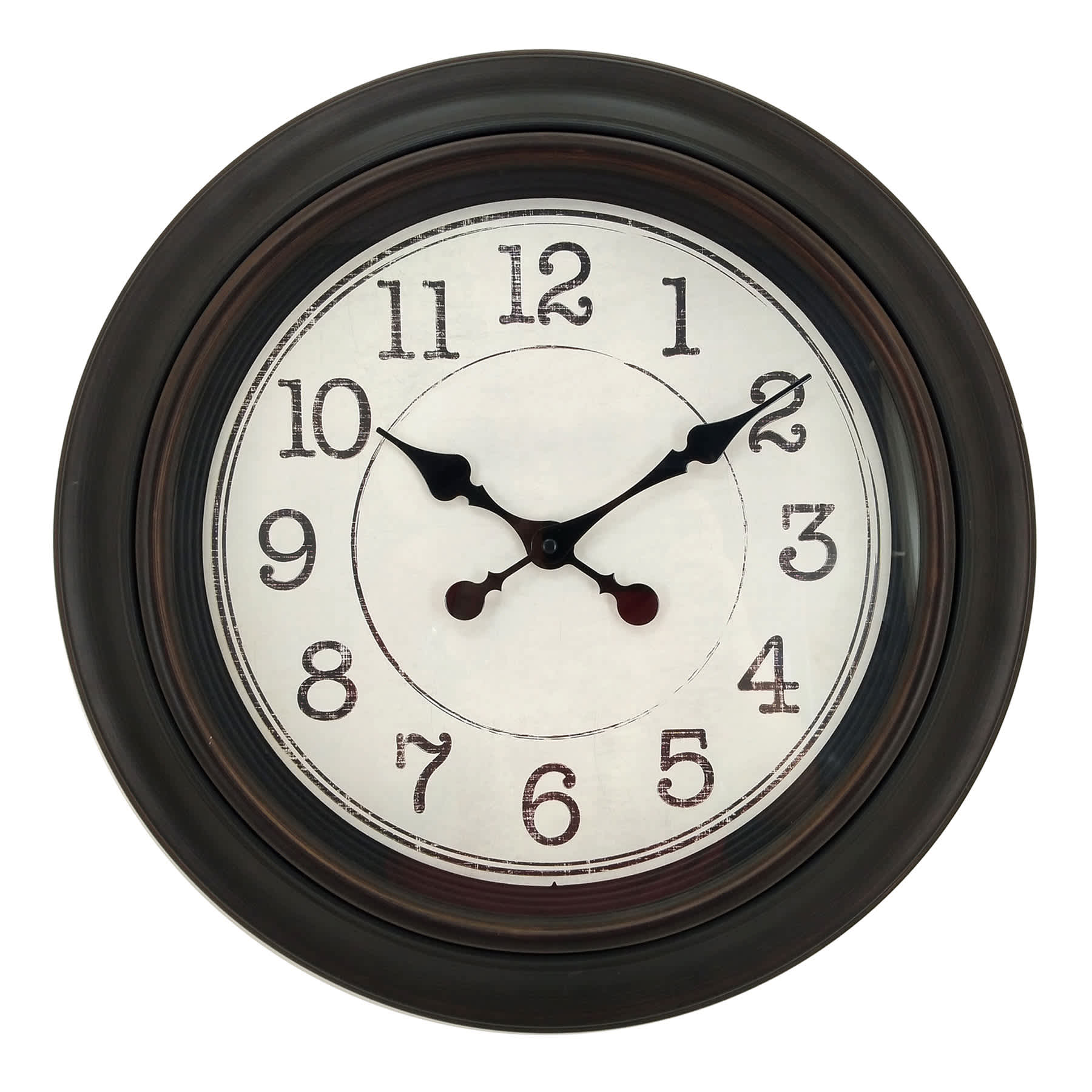 Bronze Round Wall Clock, 18"