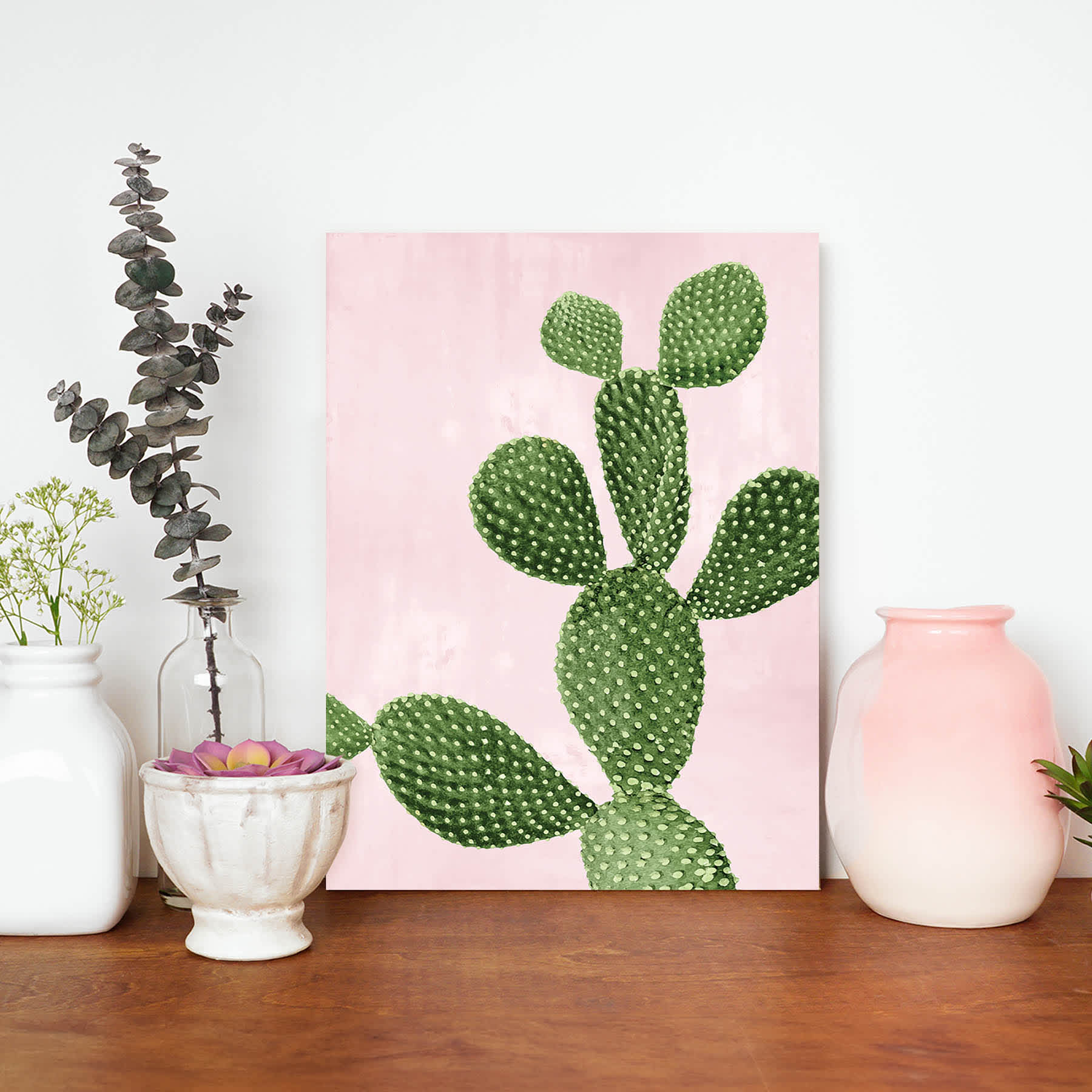 Cactus Canvas Wall Art, 12x16