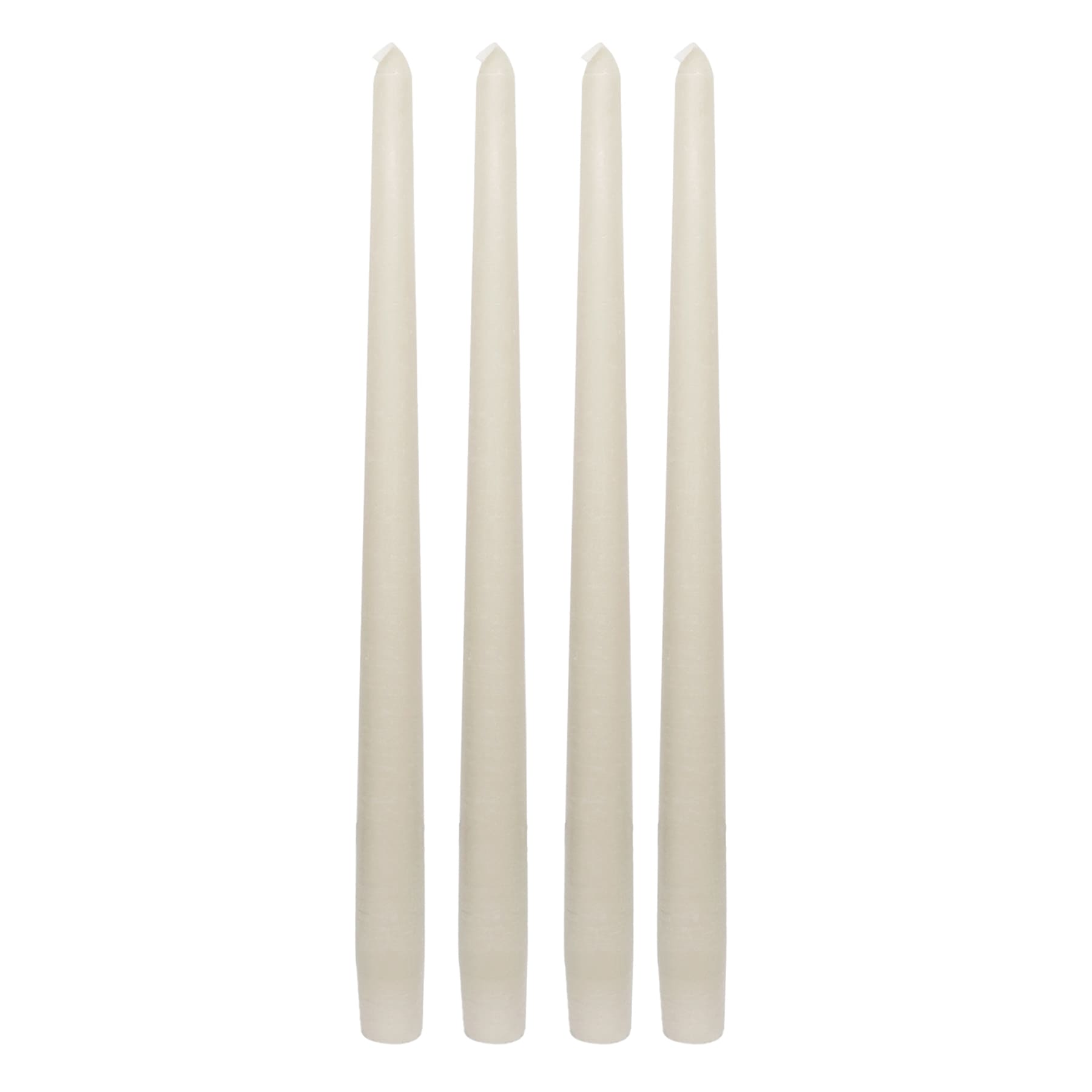 Honeybloom 4-Pack Ivory Unscented Taper Candles, 12"