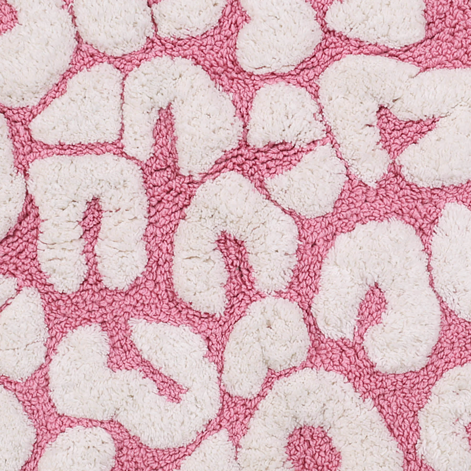Pink Leopard Tufted Bath Rug, 17x24