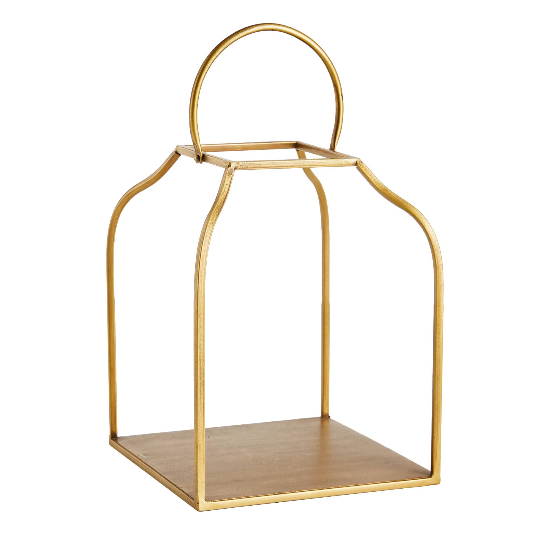 Honeybloom Gold Metal Lantern, 8x14