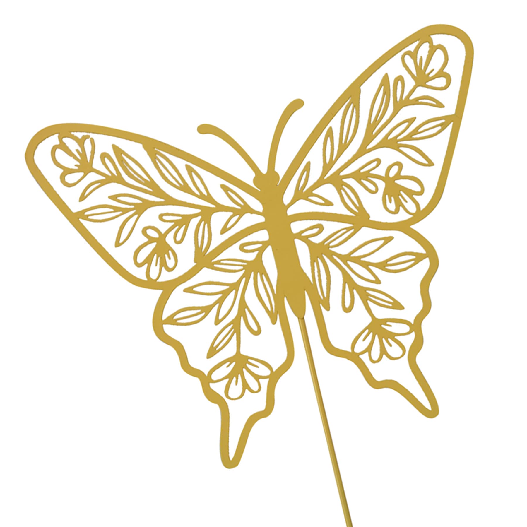 Yellow Butterfly Yard Stake, 20"