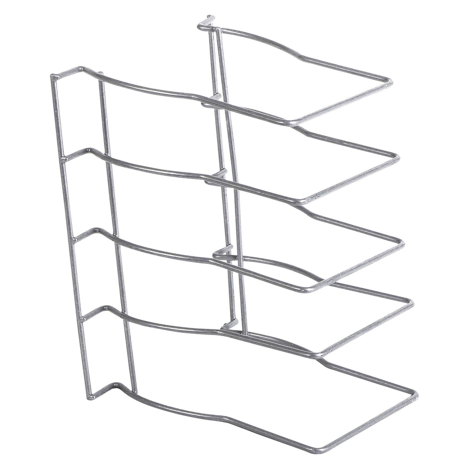 Grey 4-Slot Bakeware & Lid Storage Rack