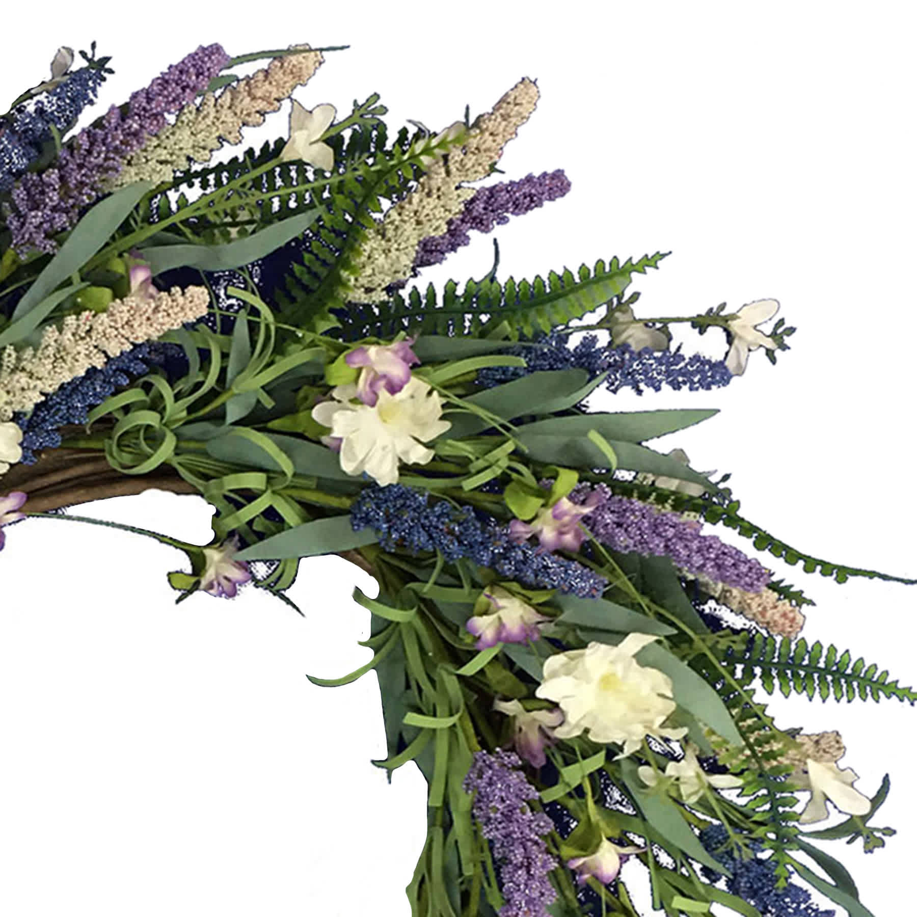 Purple Heather & Floral Wreath, 24"