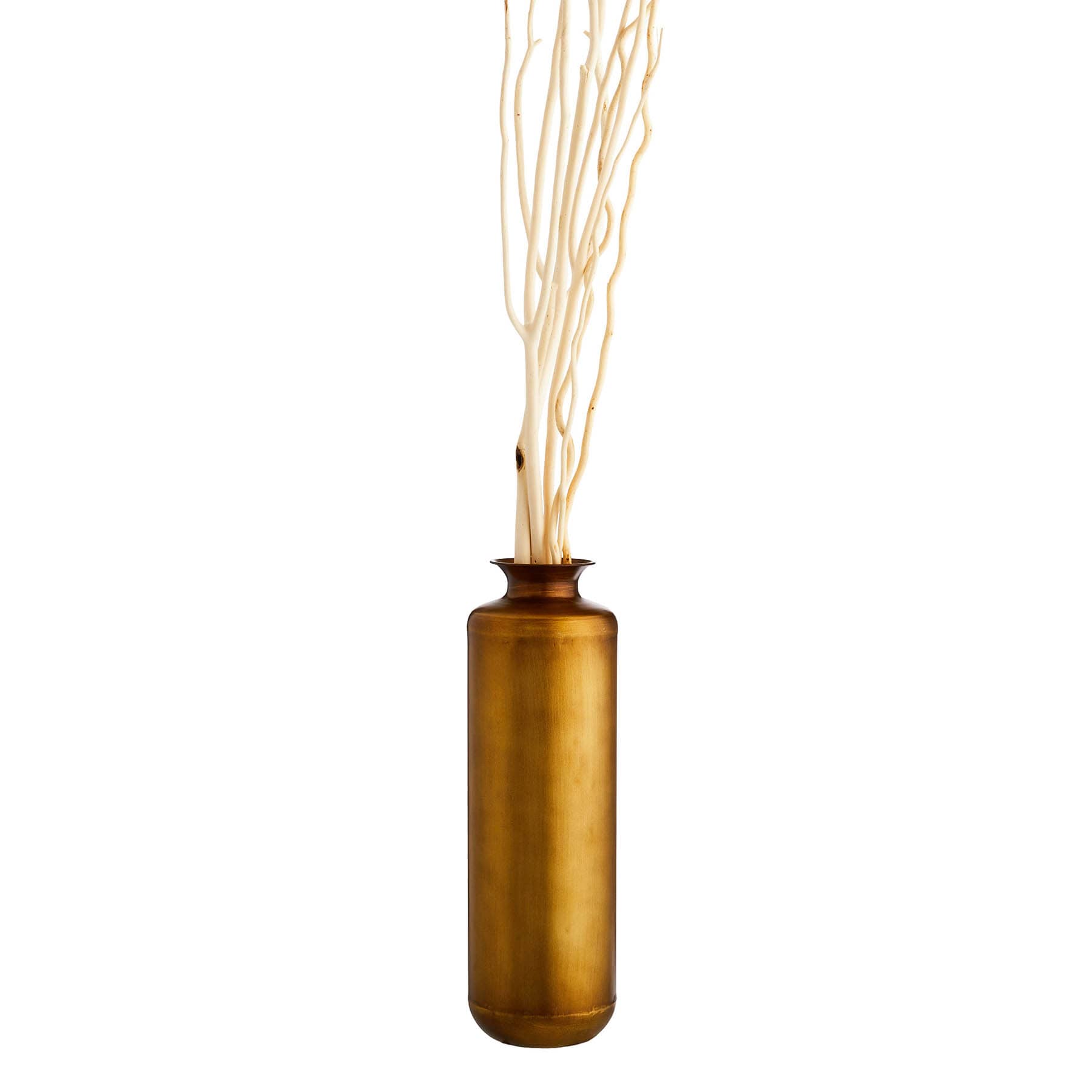 Honeybloom Metal Vase with Gold Finish, 20"