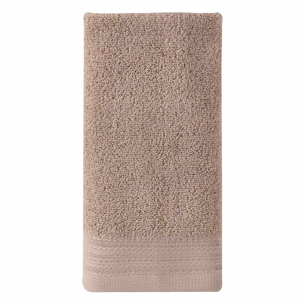 Honeybloom Plush Performance Solid Stone Hand Towel, 16x28