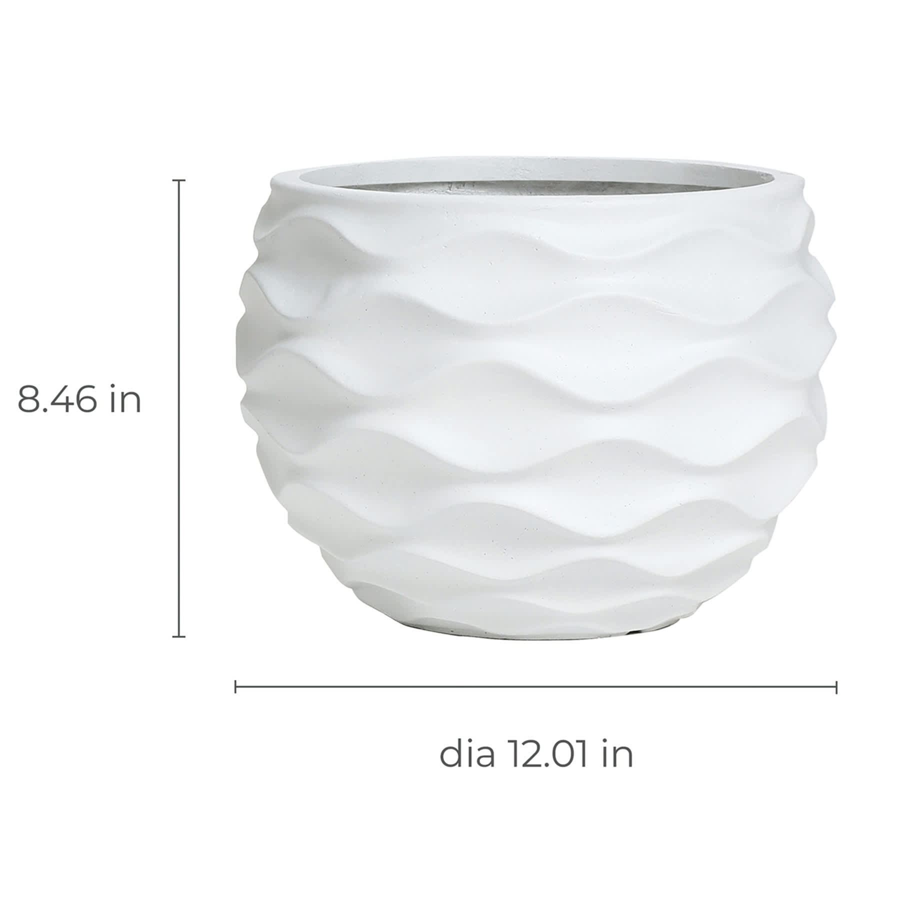 Crosby St. Clara White Outdoor Planter, Small