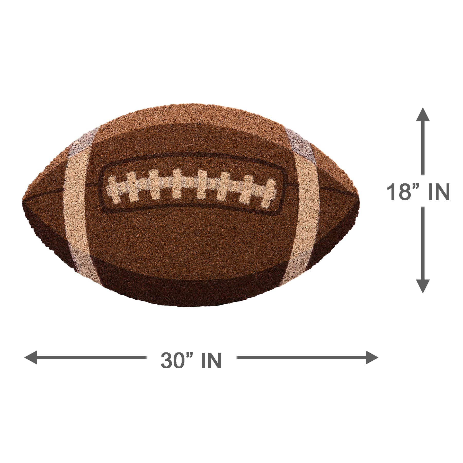 Homespun Harvest Football Shaped Coir Mat, 18x30