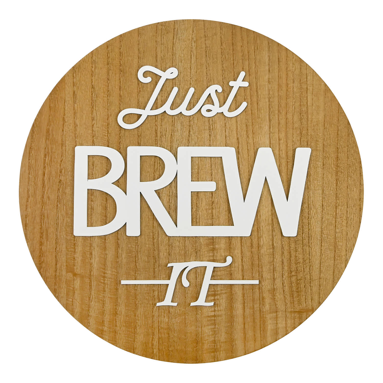 Just Brew It Round Wall Decor, 16"