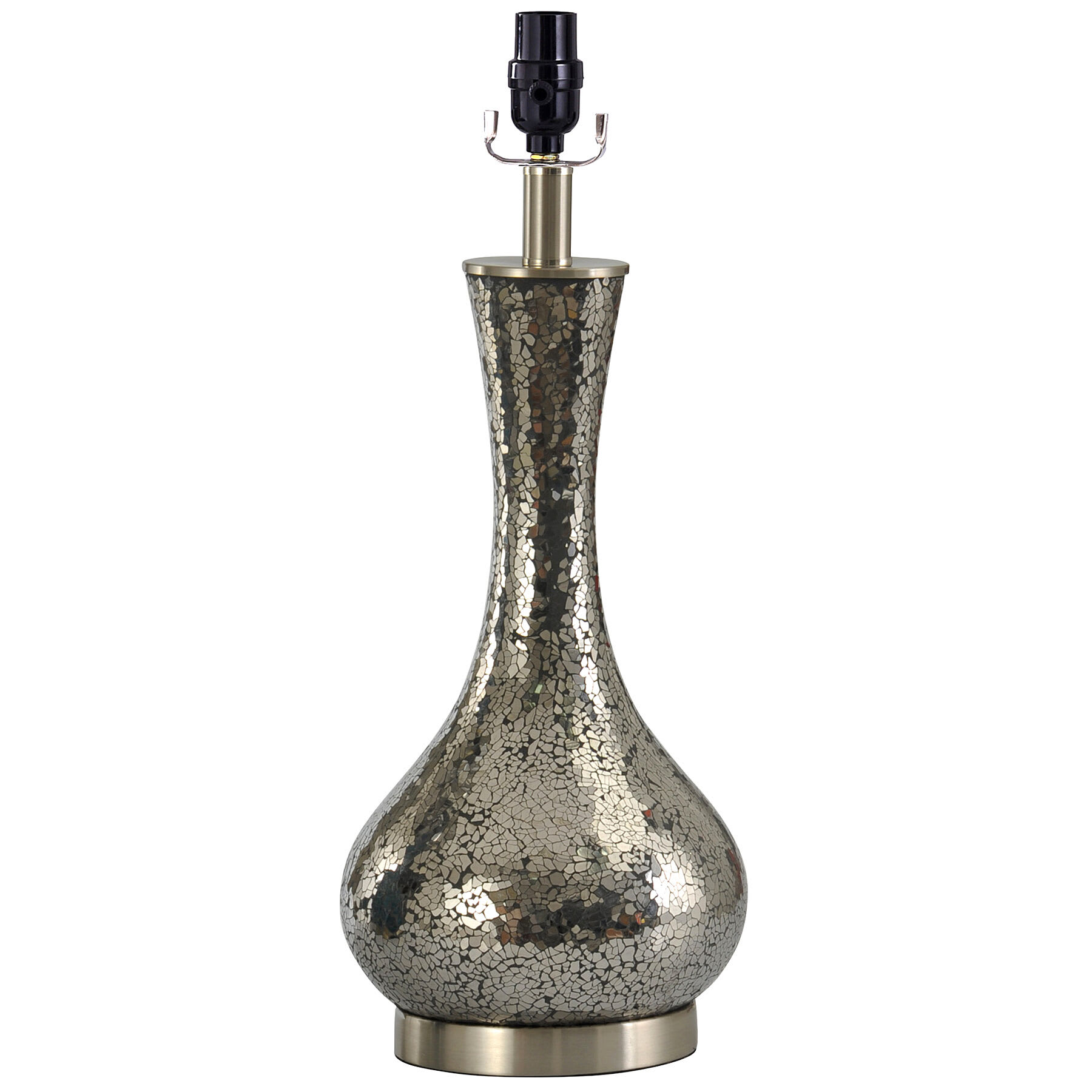 Gunmetal Mosaic Large Table Lamp Base, 23"