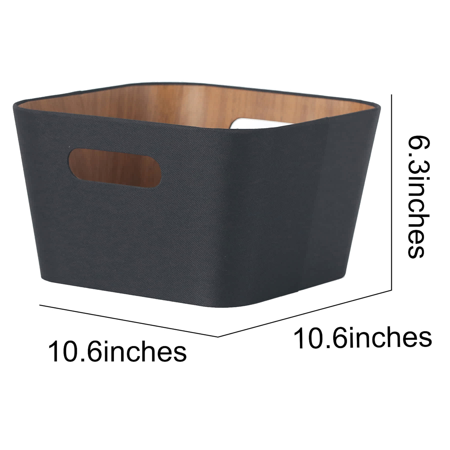Black Sage & Wood Storage Basket, 8l
