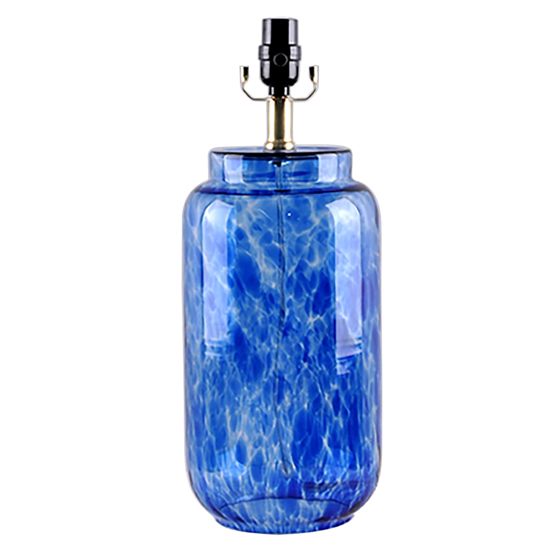 Tracey Boyd Blue Confetti Glass Table Lamp Base, 18"