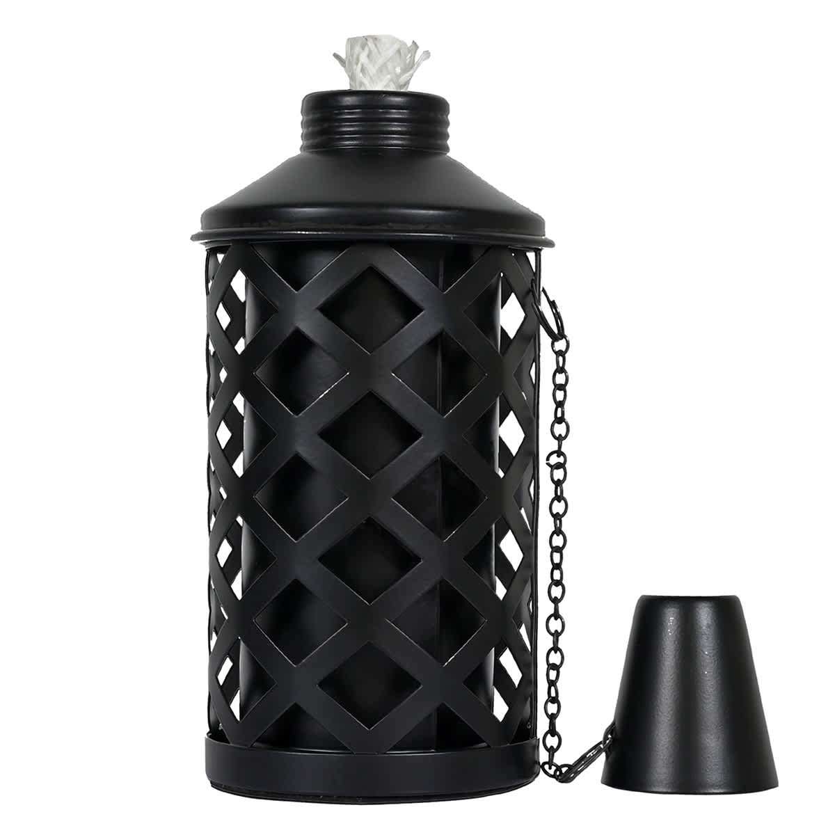 Black Lattice Table Torch