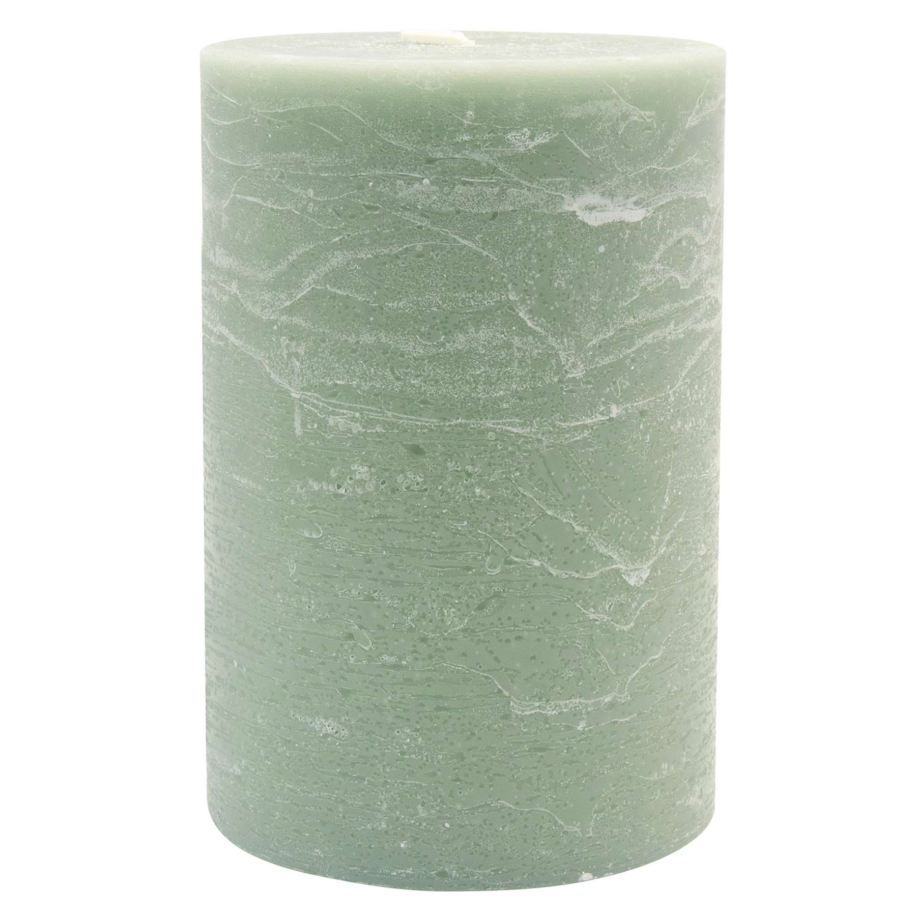 Green Unscented Pillar Candle, 4x6