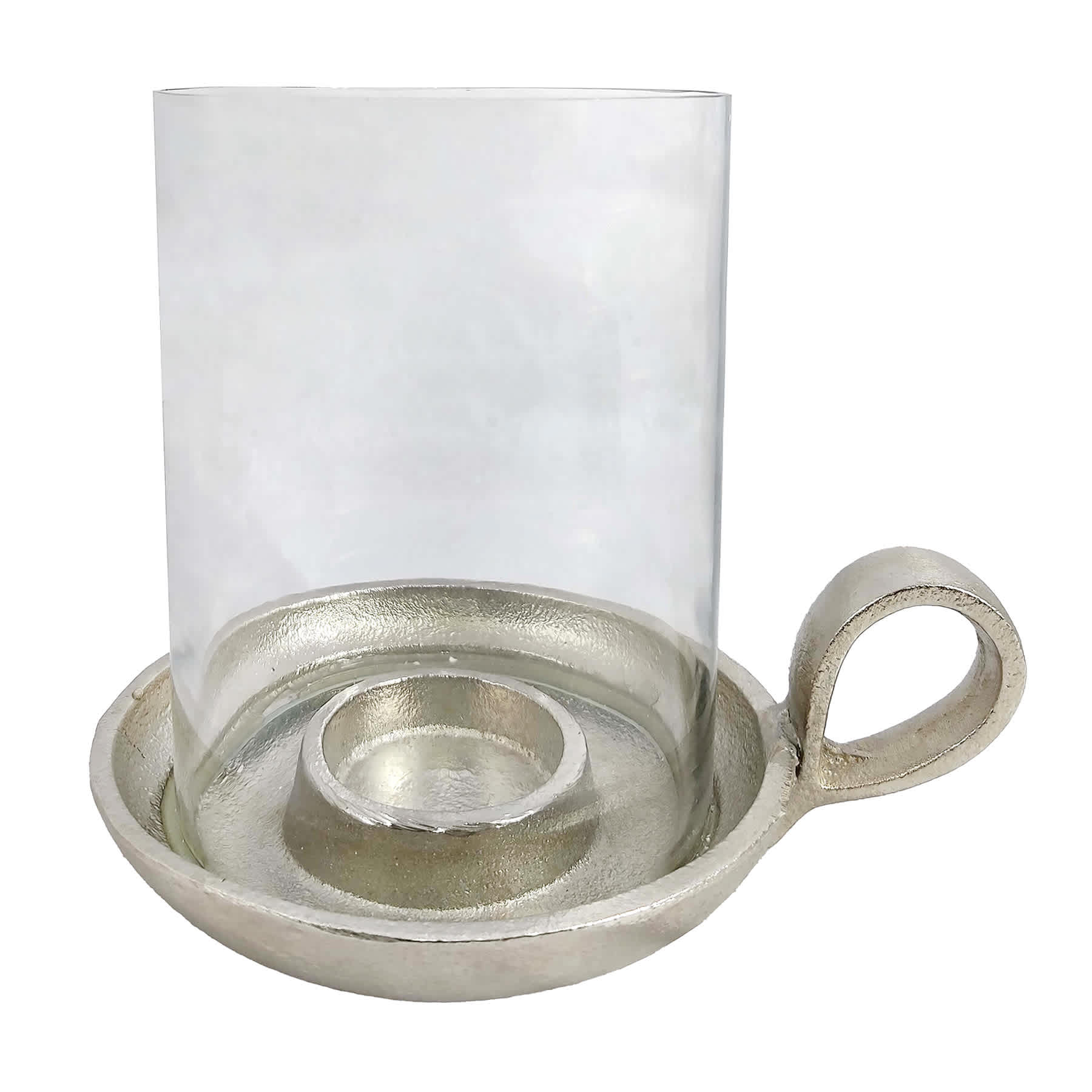 Silver Hurricane Candle Holder, 5.5"
