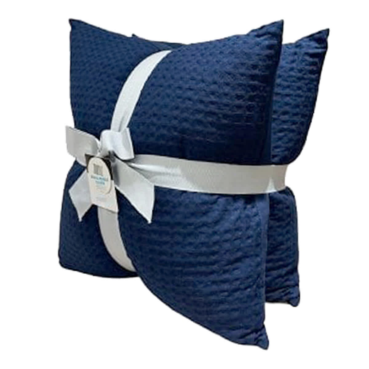 Crosby St. 2-Pack Navy Blue Waffle Pillows, 18"