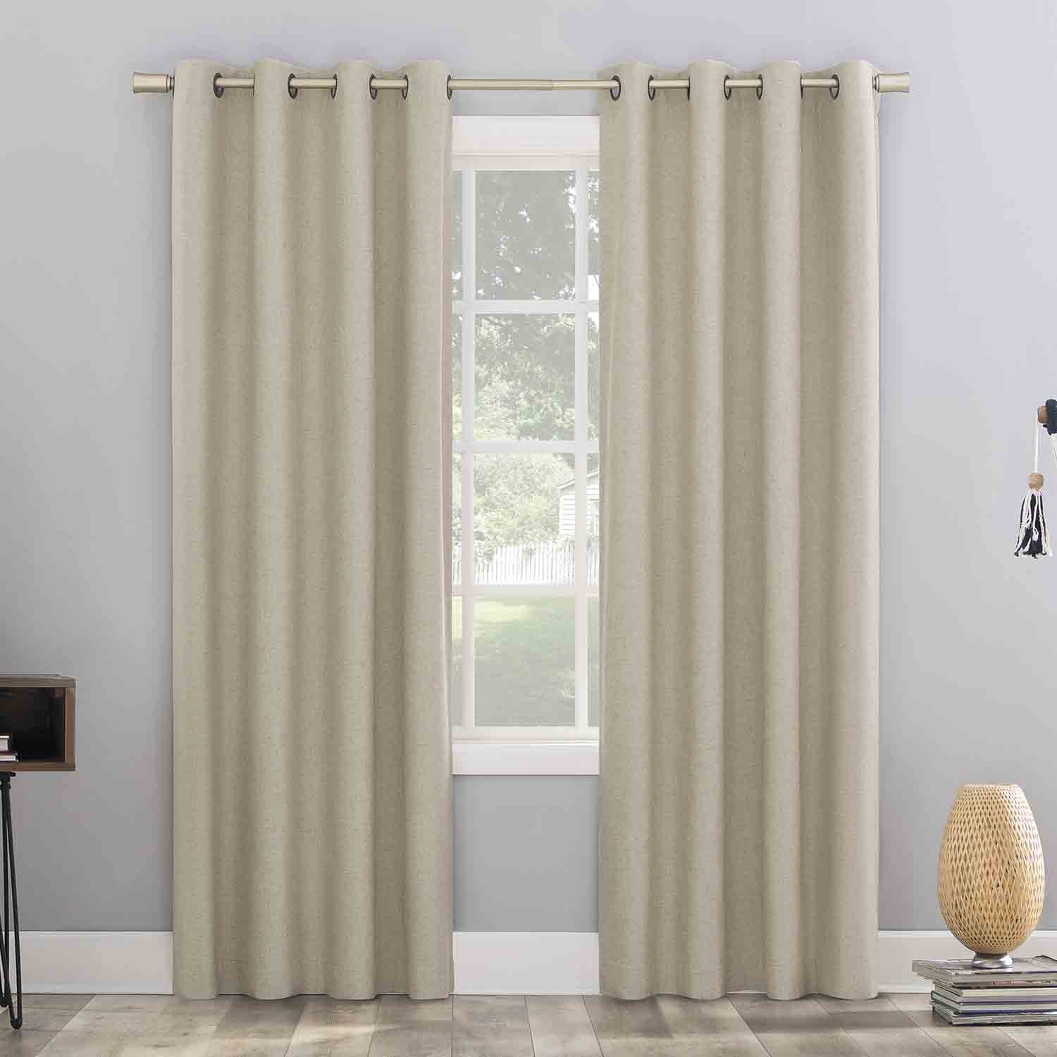 Pacey Neutral Blackout Curtain Panel, 63"