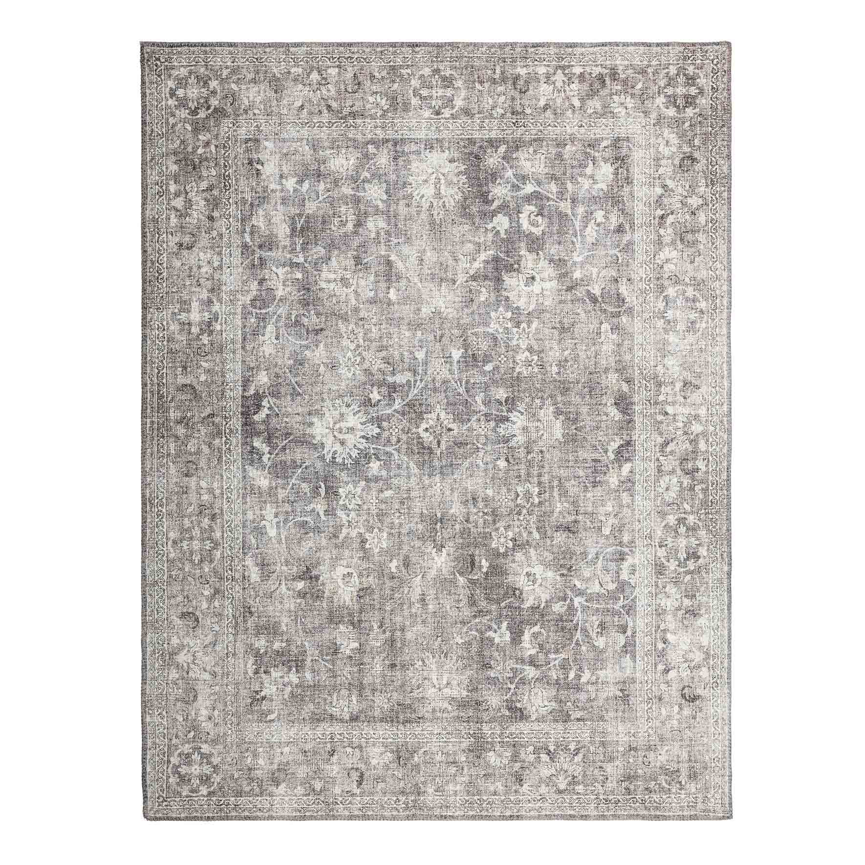 (B844) Honeybloom Vintage Distressed Medallion Accent Rug, 3x5