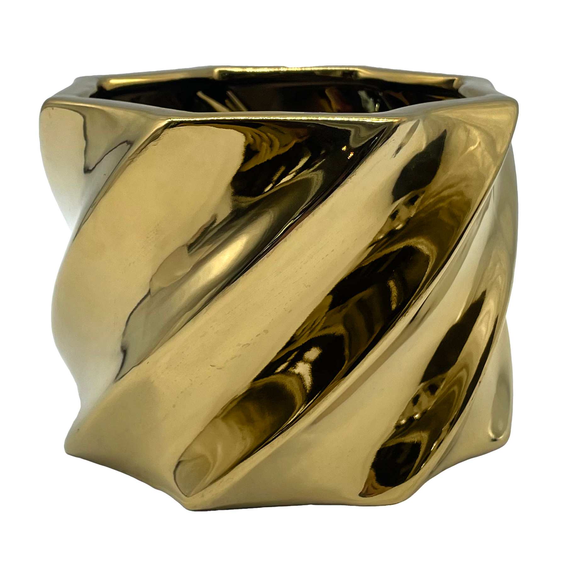 Crosby St. Indoor Ali Gold Planter, 6"
