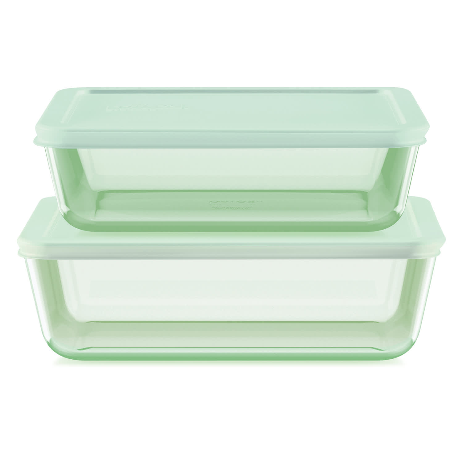 Pyrex 4-Piece Green Glass Rectangle Food Storage Value Pack