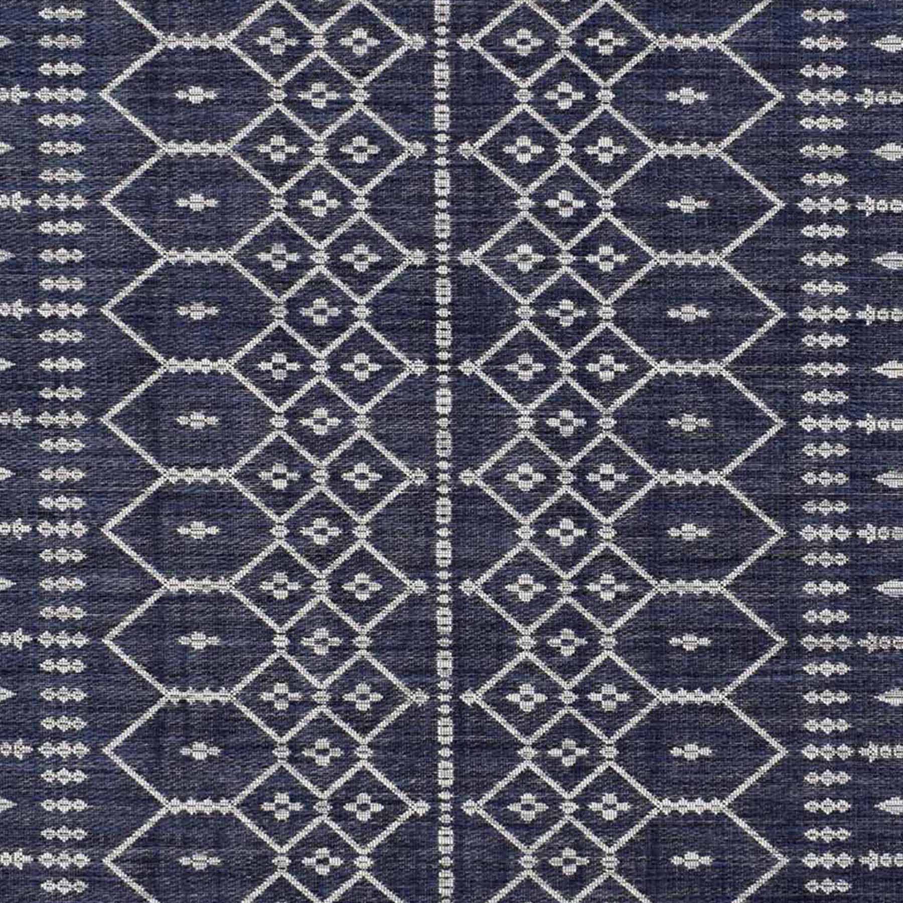 (E307) Navy Collector Design Sisal Indoor & Outdoor Accent Rug, 2x3