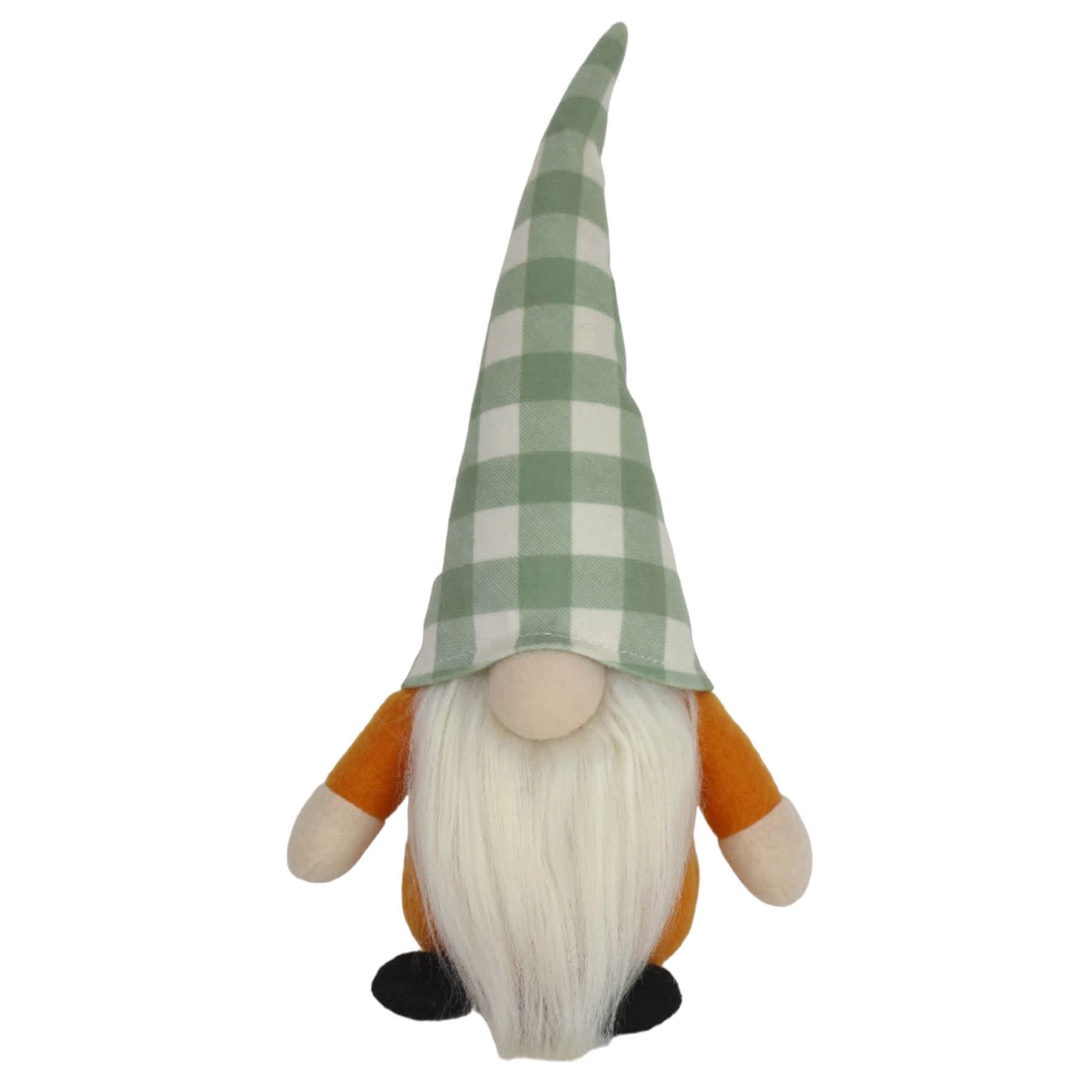 Homespun Harvest Green Plaid Fabric Gnome, 11"
