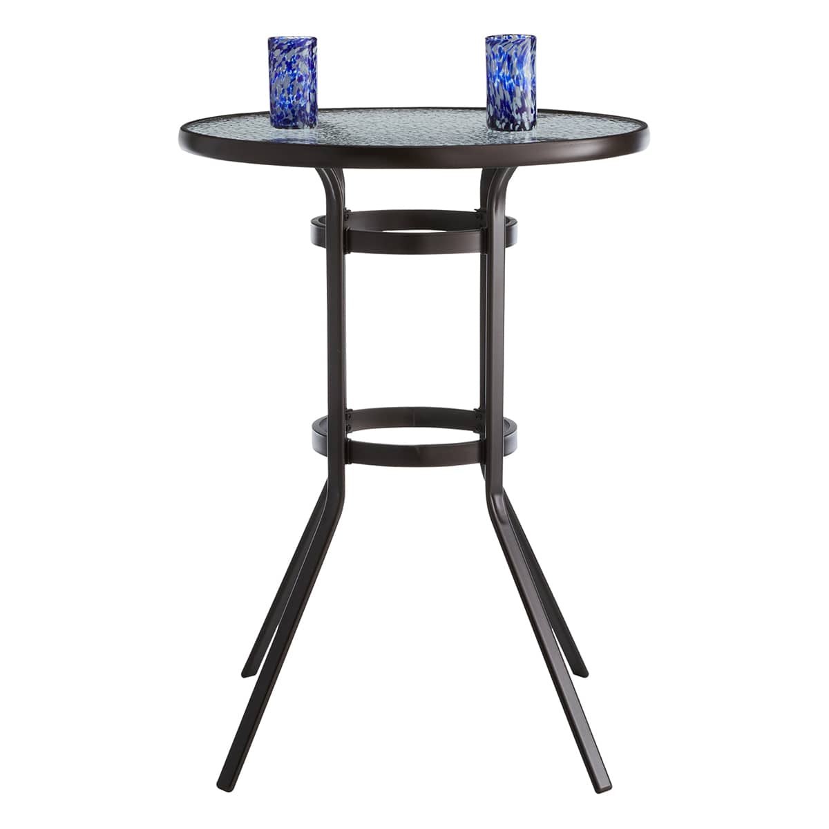 Woodhill Round Patio Bar Table, Brown