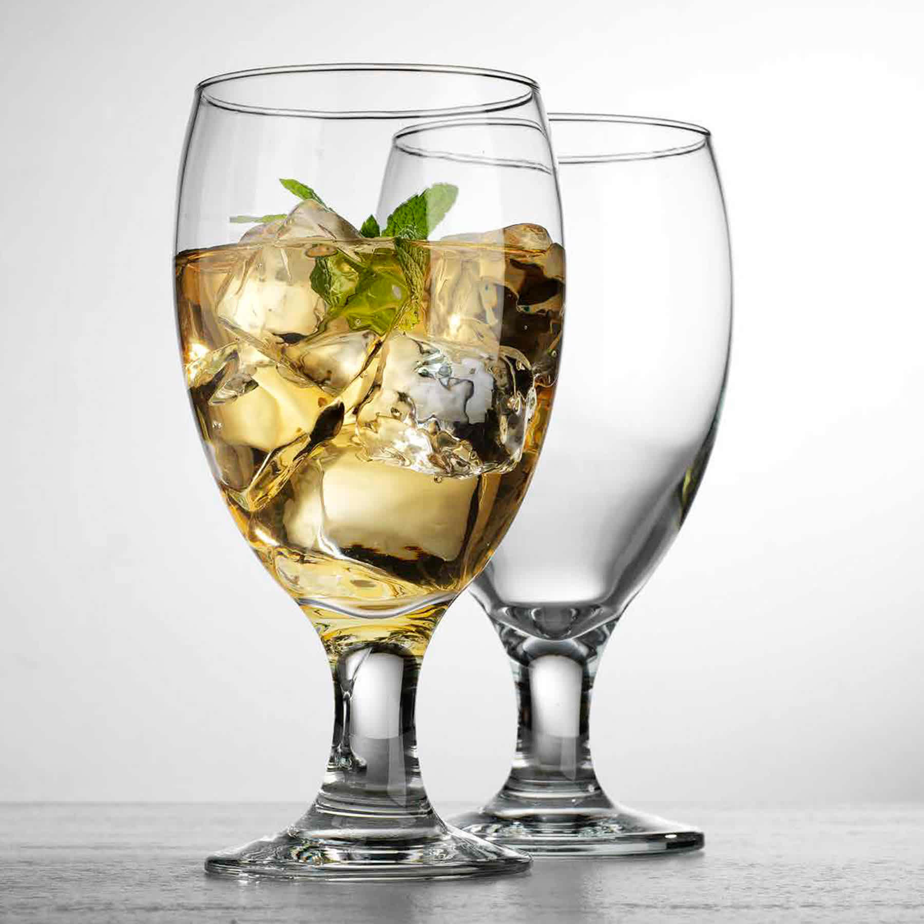 Set of 4 Basic Clear Iced Tea Glasses, 18.5oz