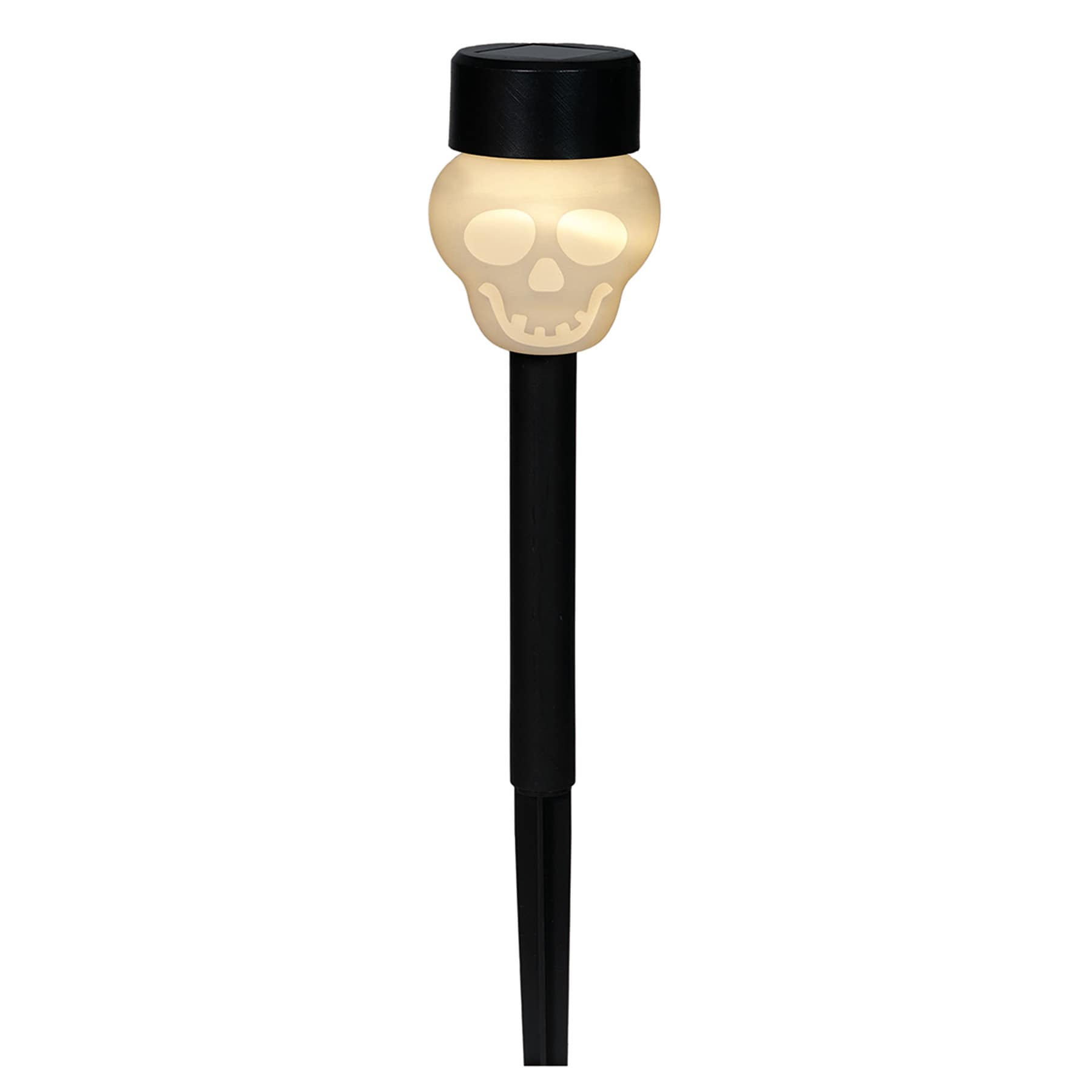 Solar Flicker Flame Skull Pathway Light, 13"