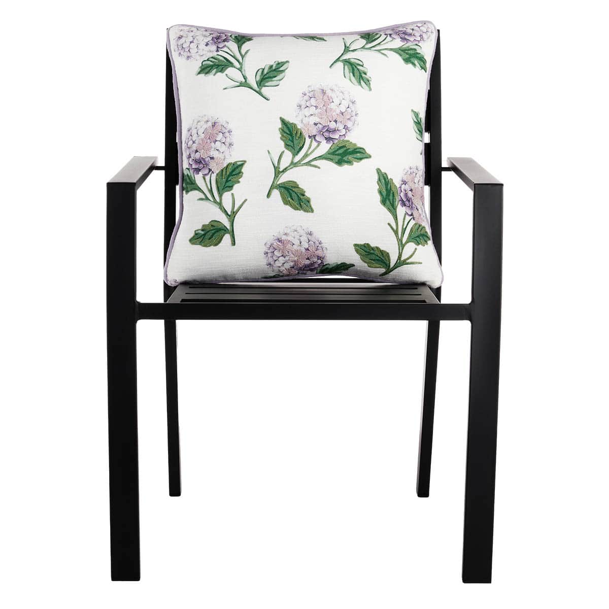 Providence Hydrangea Woven Outdoor Throw Pillow, 18"