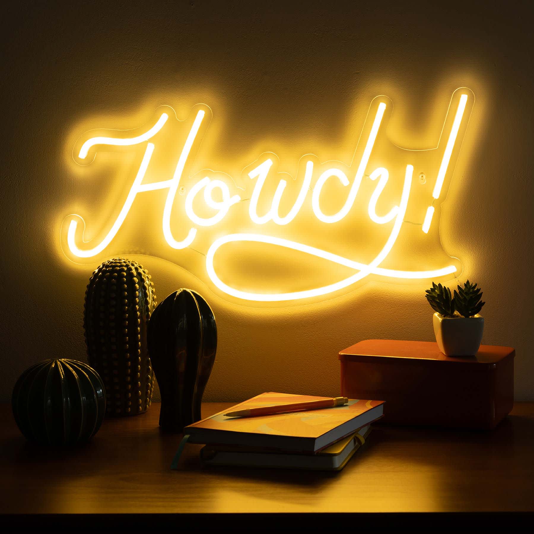 Howdy Neon Wall Sign 20In