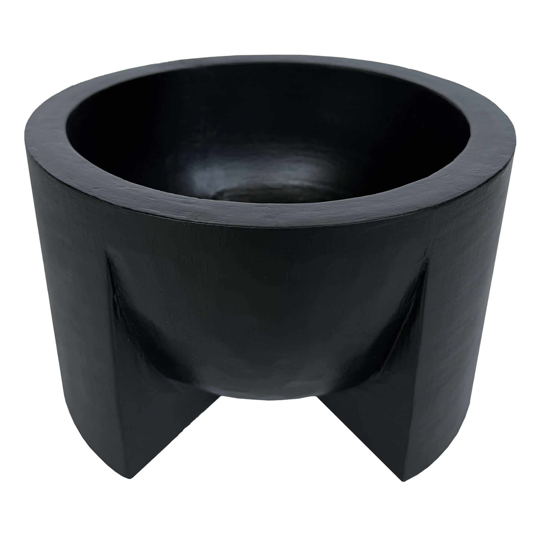 Black Wood Decorative Bowl, 9.5"