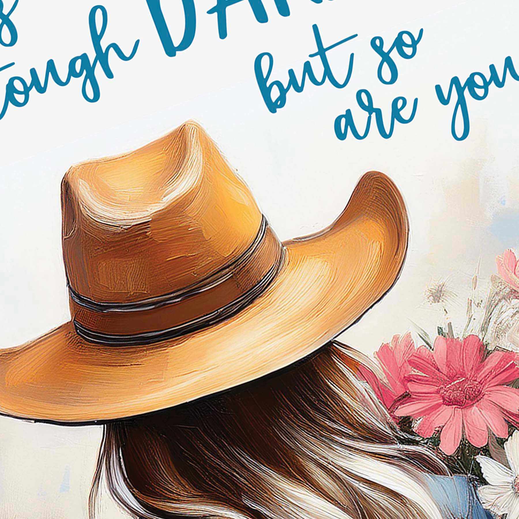 Life is Tough Darlin Canvas Wall Art, 16x12