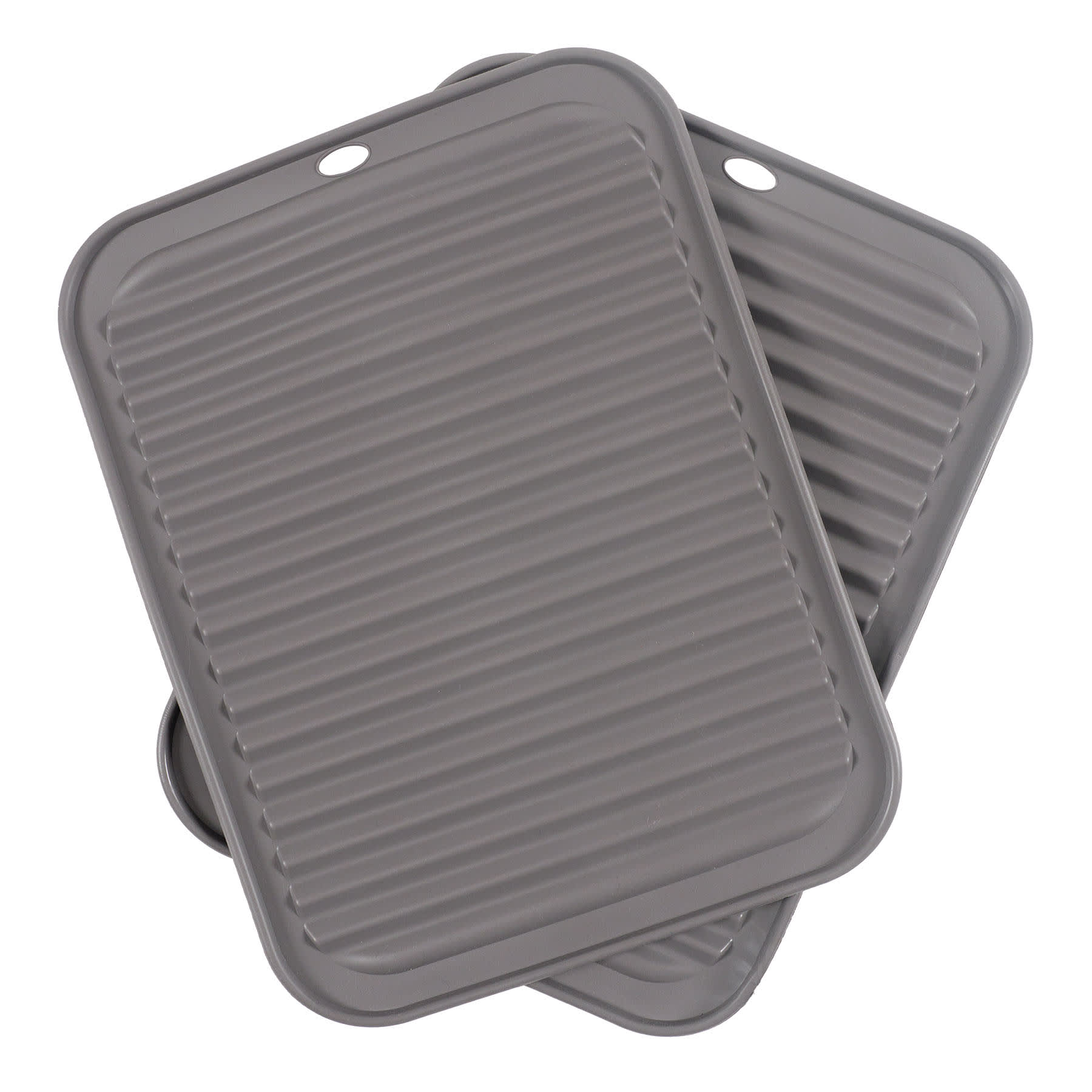 Set of 2 Gourmet Classics Grey Silicone Trivets