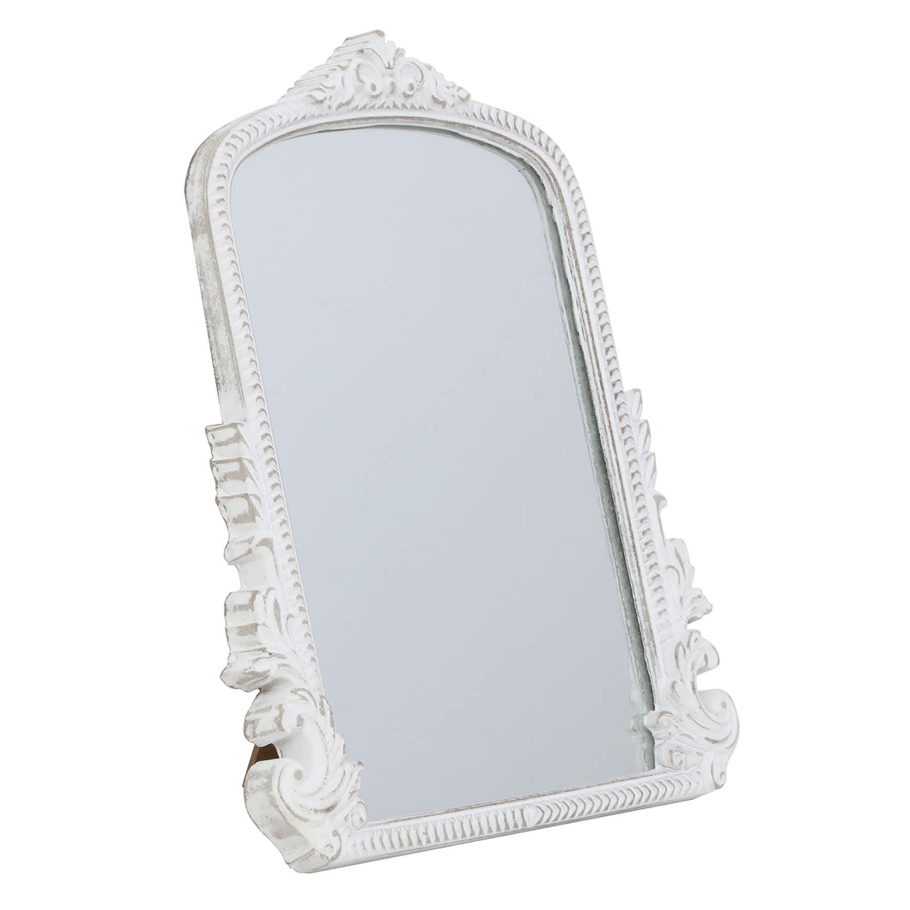 Providence White Tabletop Mirror, 10x12