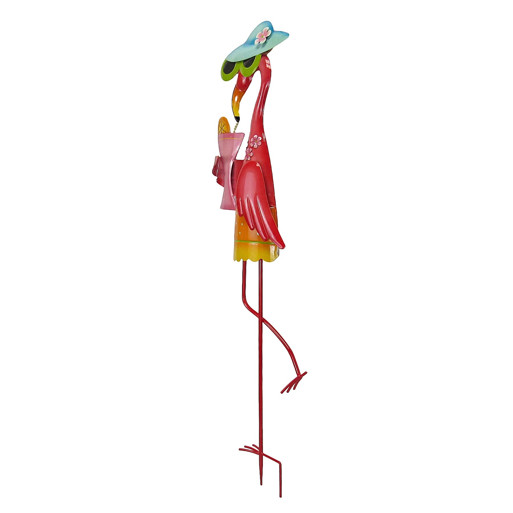 Party Flamingo Metal Yard Stake, 38"
